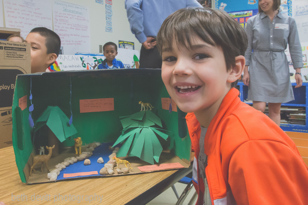 there is not much cuter than a proud kindergartner and their first project.  
