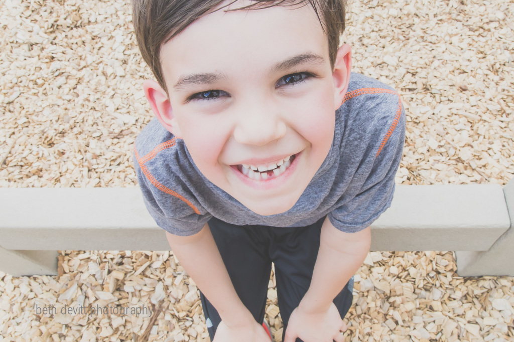 it has happened - his first tooth fell out today!!