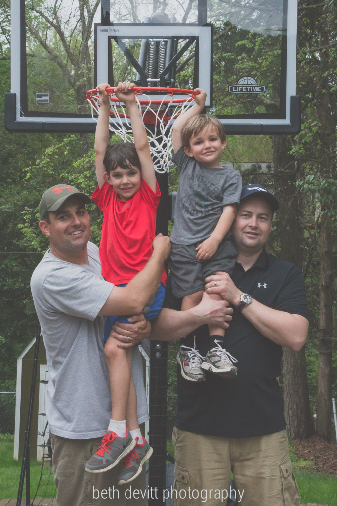 all of the boys with the new hoop.  