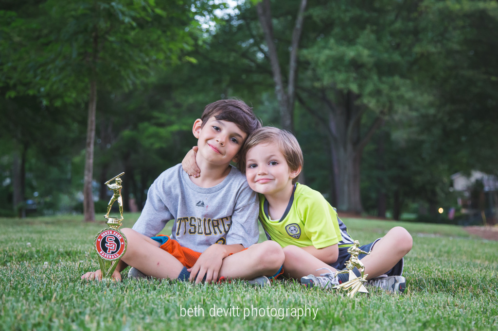 two boys, two trophies, one day.  it was a good one.  