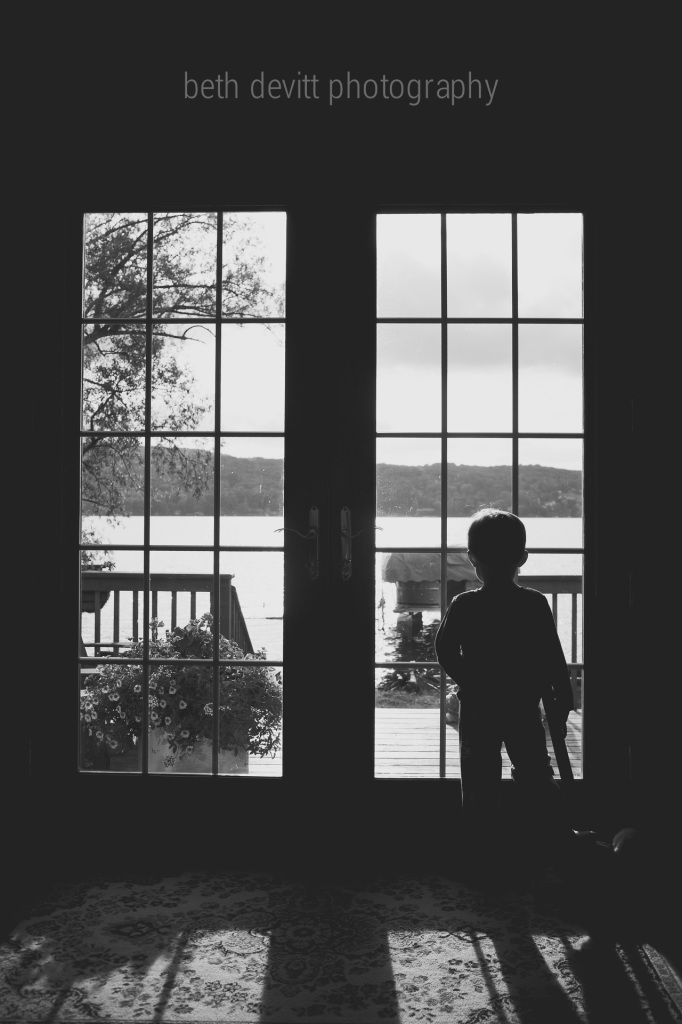 watching for ducks.  waving to fishermen passing by.  any waves out there - if so, are they big or little?  it's a whole new world out there, and my little guys just soak it right up.  