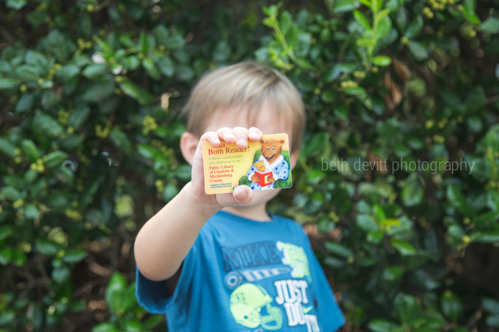 we are back from vacation, so it is time to hit the books again.  gray got his own library card today!!