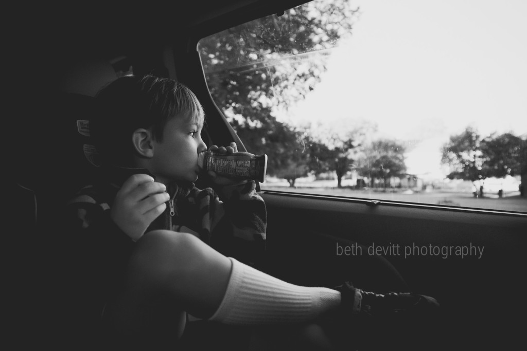 life has been hectic lately, and he asked to get to school early.  so, we ate breakfast in the car and sat for an hour before the doors opened.  and it was perfection.
