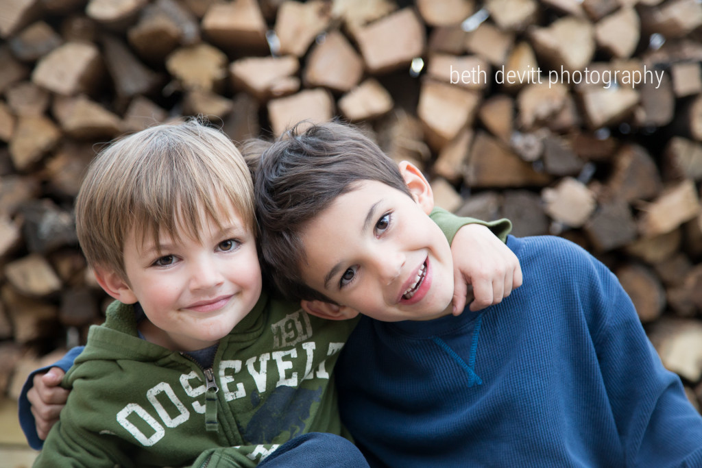 these two helped stack all of that wood behind them.  we are just a touch excited for some fires in the fireplace!  