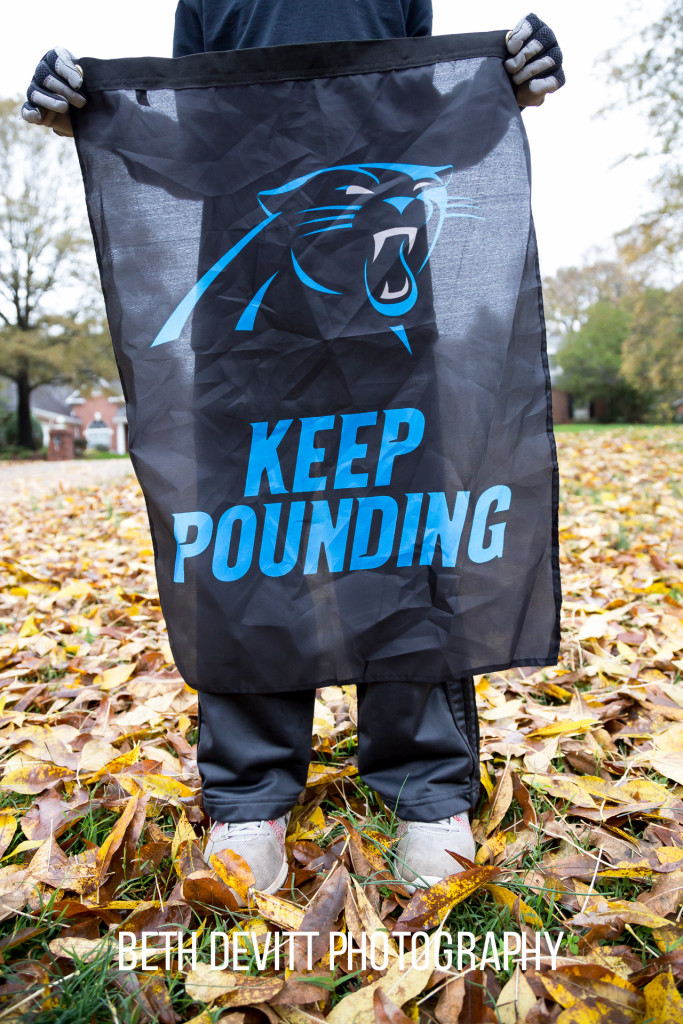 it has been so much fun to watch the boys cheer on our carolina panthers.   
