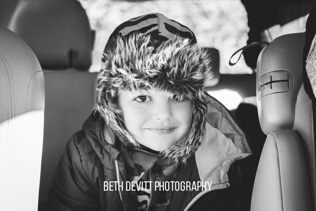 my bundled up little pal.  