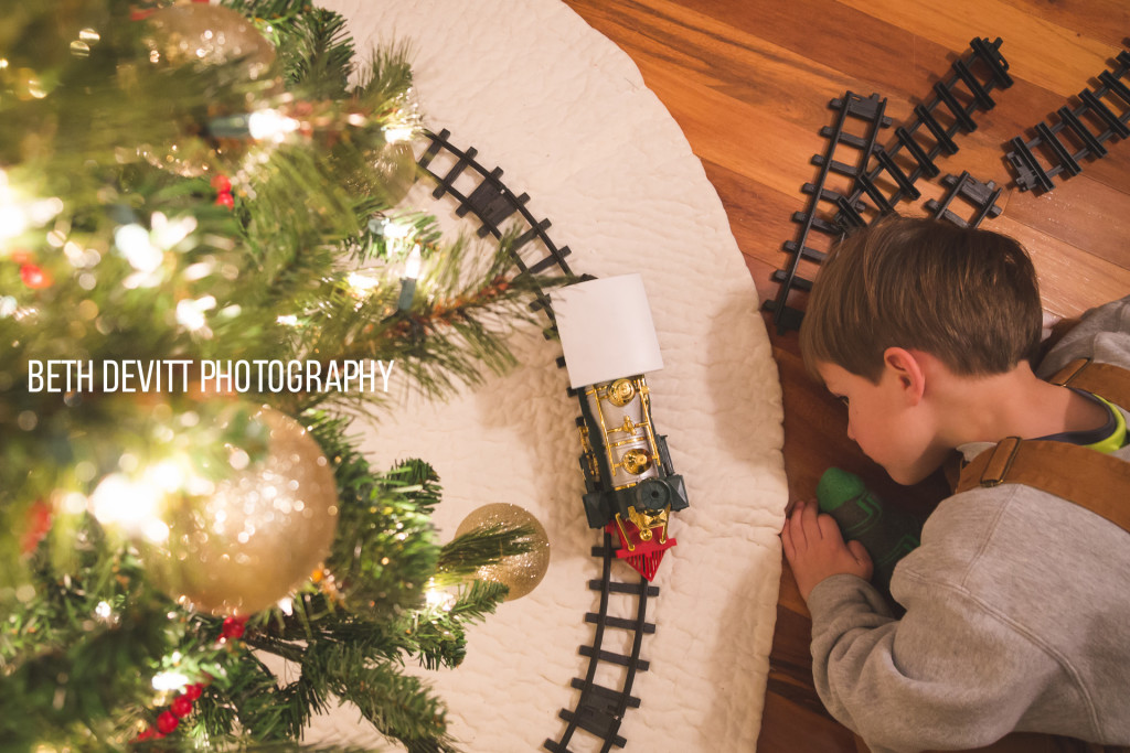 he set up the tracks and train all by his sweet little self tonight with an overwhelming amount of patience.  